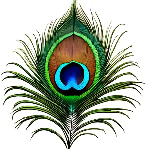 Peacock feather with shivas tattoo design idea