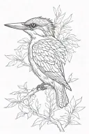 kingfisher bird losing feathers falling tattoo design idea