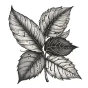 leaves patch work tattoo design idea