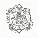 Be strong and courageous. Do not be afraid; do not be discouraged, for the Lord your God will be with you wherever you g tattoo design idea