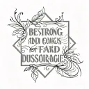 Be strong and courageous. Do not be afraid; do not be discouraged, for the Lord your God will be with you wherever you g tattoo design idea