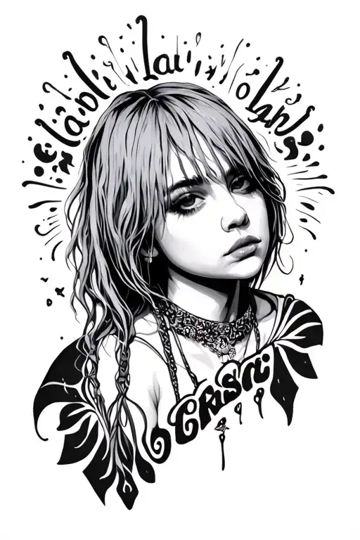 Billie Eilish, Kid Laroi tattoo design idea