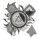 four elements tattoo design idea