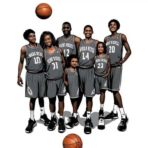 2010 basketball family friends tattoo design idea