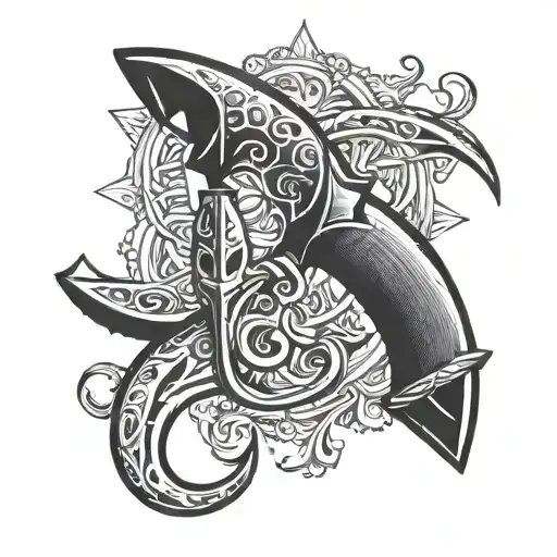karambit knife from csgo tattoo design idea