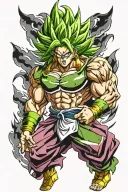 angry broly  tattoo design idea