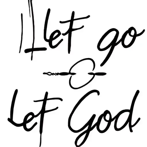 Let go let God tattoo design idea
