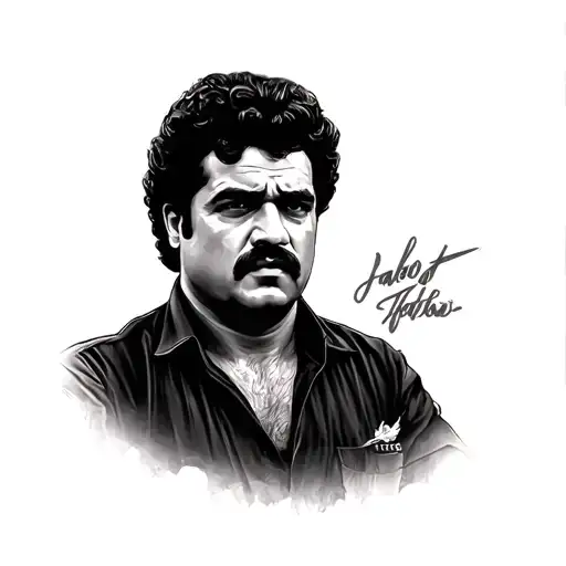 Pablo Escobar tattoo design idea