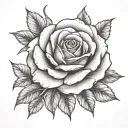 magic rose tattoo design idea