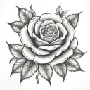 magic rose tattoo design idea