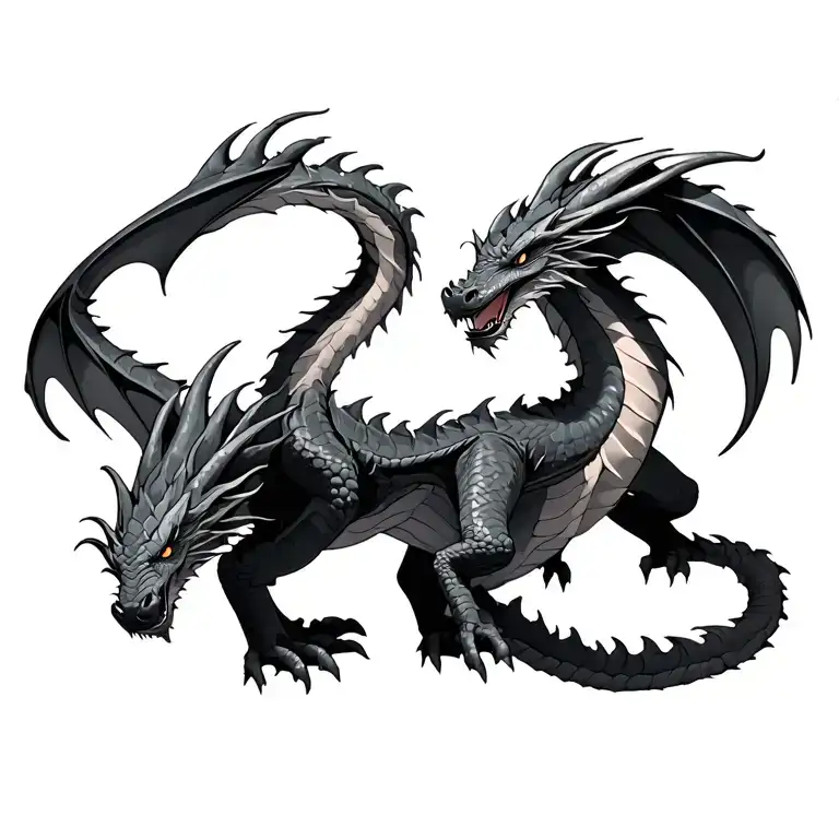 realistic dragons from avatar the last airbender tattoo design idea