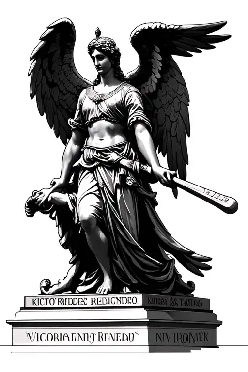 Angel of Victory Victoria Memorial Kolkata knight riders tattoo design idea