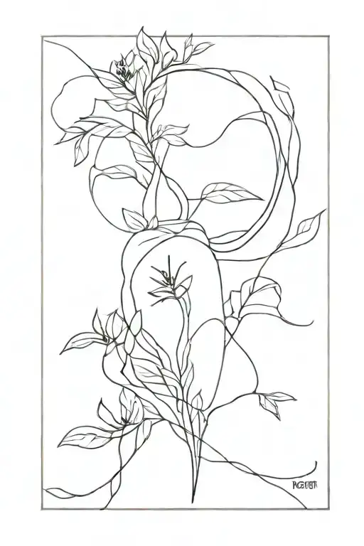 pen named Laura Noah Elaine tattoo design idea