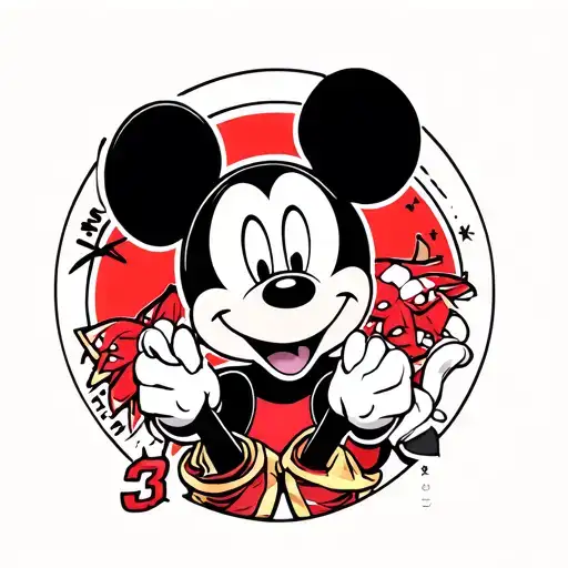 mickey from Tokyo revengers forearm tattoo with black tattoo design idea
