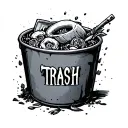 emotional trash tattoo design idea