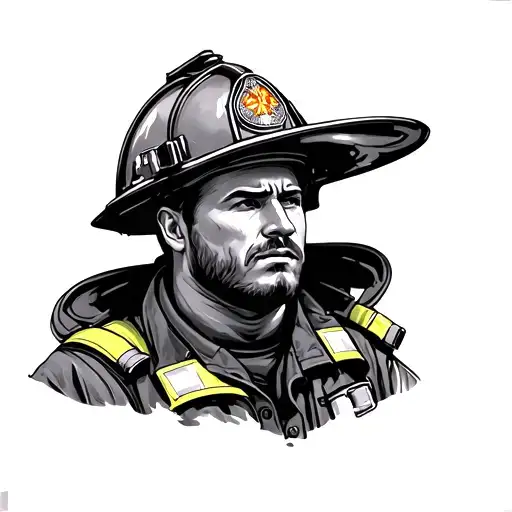 firefighter  tattoo design idea