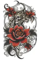 Shading filling tattoo design idea