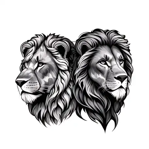 Leo and Chloe  names tattoo design idea