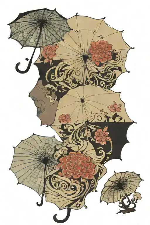 Paradoxical (reverse umbrella) tattoo design idea