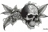 skull dark tattoo design idea