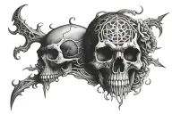 skull dark tattoo design idea