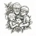 Grandchildren tattoo design idea