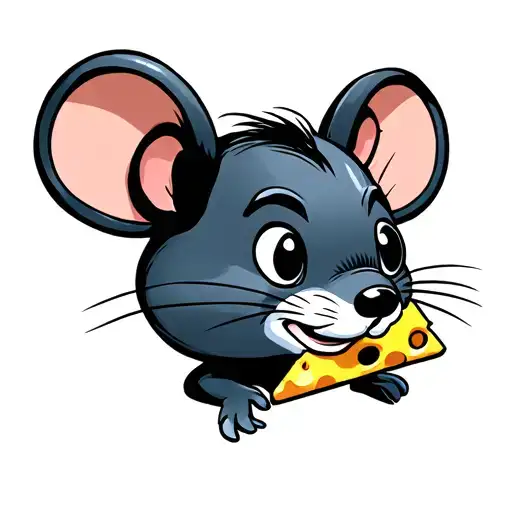 Jerry mouse in cheese tattoo design idea