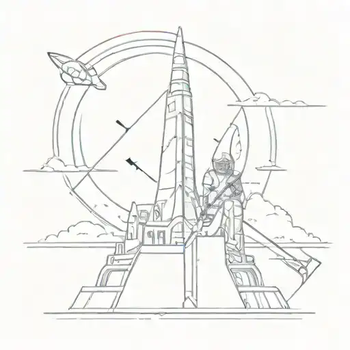 Monument to the Conquerors of Space in Russia tattoo design idea