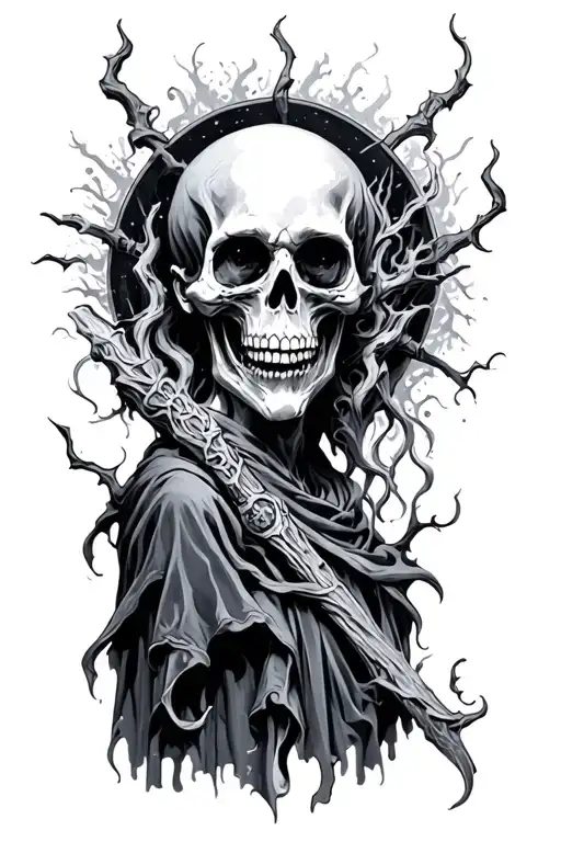 necromancer tattoo design idea