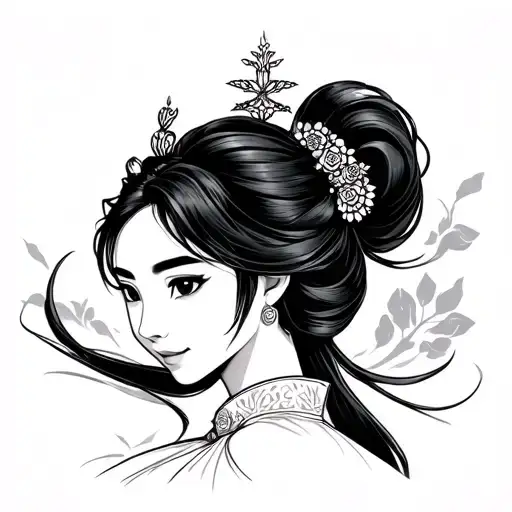 mulan disney princess tattoo design idea