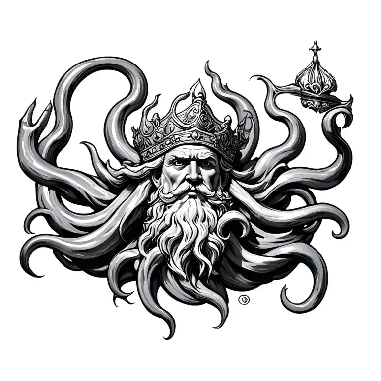 King Neptune tattoo design idea