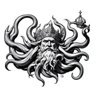 King Neptune tattoo design idea