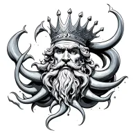 King Neptune tattoo design idea