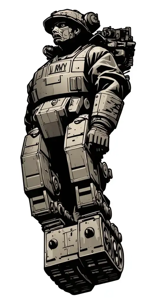 army tank tattoo design idea