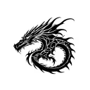 Biomechanical Dragon tattoo design idea