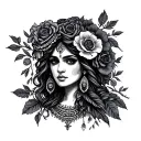 Romany Gypsy tattoo design idea