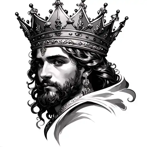 D With A Crown tattoo design idea