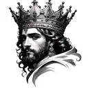 D With A Crown tattoo design idea