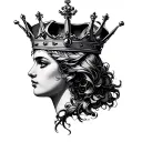 D With A Crown tattoo design idea