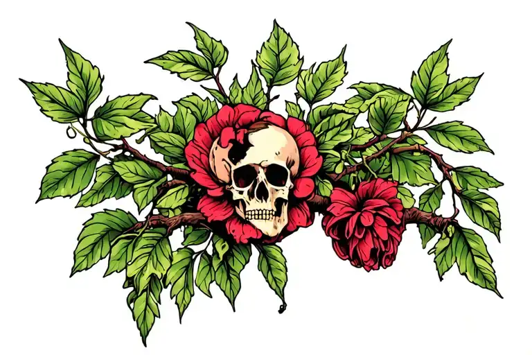 poison tree tattoo design idea