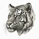 taurus X tiger face tattoo design idea