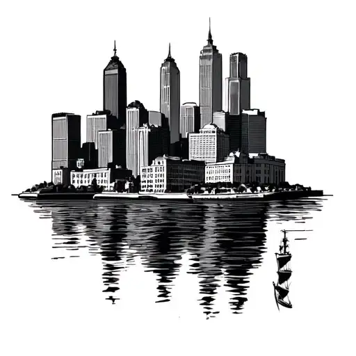 City of Pittsburgh Skyline tattoo design idea
