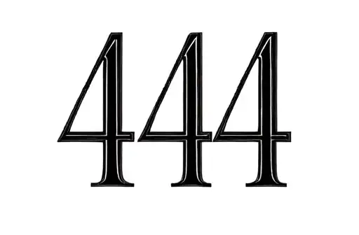 "444" tattoo design idea