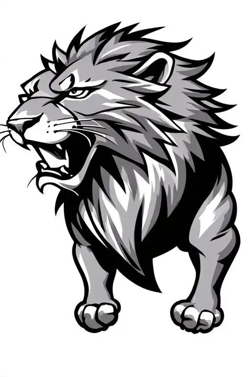 detroit lions logo tattoo design idea