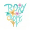 Roxy written in bold letters tattoo design idea