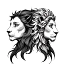 Leo And Virgo tattoo design idea