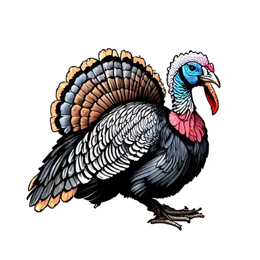 turkey track tattoo design idea