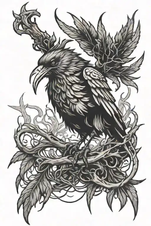 fiddlesticks league of legends creepy crow tattoo design idea