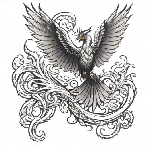 phoenix rising and RN tattoo design idea