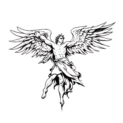 st. Michael defeating tattoo design idea